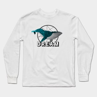 green dream whale Long Sleeve T-Shirt